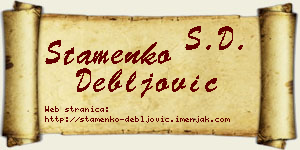 Stamenko Debljović vizit kartica